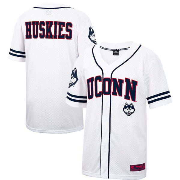 Mens Youth UConn Huskies Nike White Free Spirited Baseball Jersey