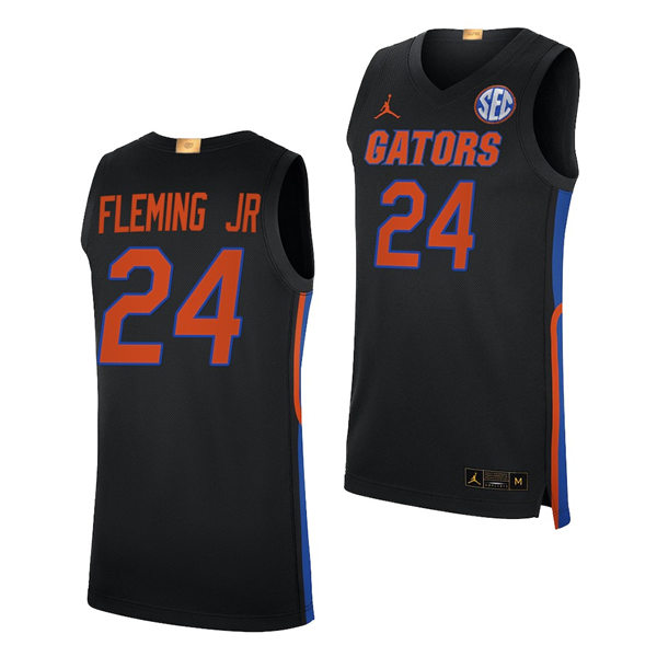 Mens Youth Florida Gators #24 Phlandrous Fleming Jr. 2020 Black College Basketball Jersey