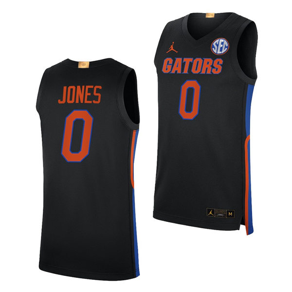 Mens Youth Florida Gators #0 Myreon Jones 2020 Black College Basketball Jersey