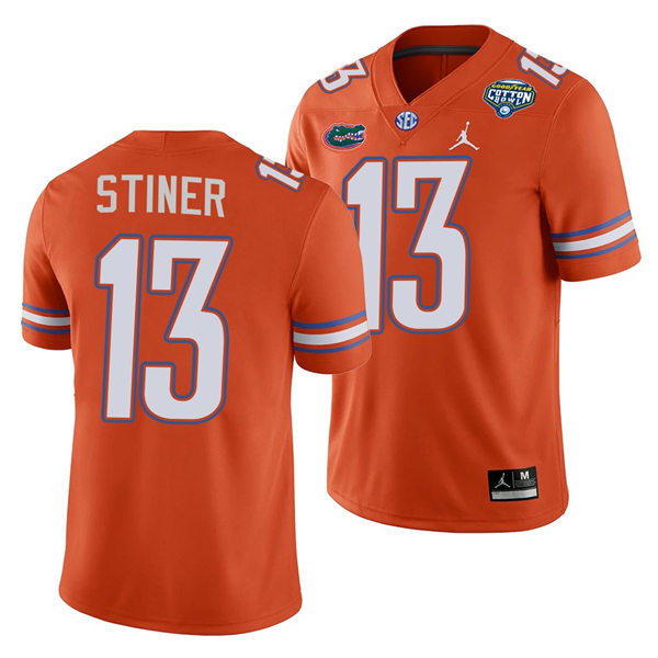 Mens Florida Gators #13 Donovan Stiner Orange College Football Game Jersey