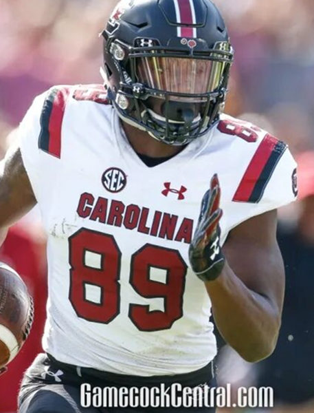 Men's South Carolina Gamecocks #89 Bryan Edwards  White Under Armour College Football Game Jersey