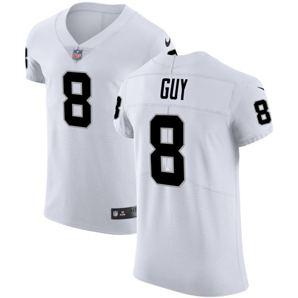 Mens Las Vegas Raiders Retired Player #8 Ray Guy Nike White Vapor Untouchable Limited Player Jersey