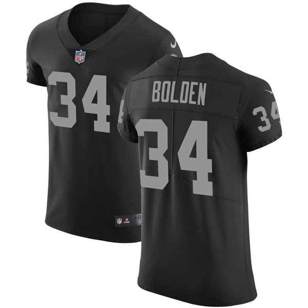 Men's Las Vegas Raiders #34 Brandon Bolden Nike Black Vapor Untouchable Limited Player Jersey