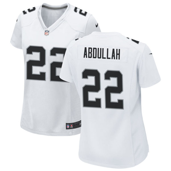 Womens Las Vegas Raiders #22 Ameer Abdullah Nike White Limited Jersey
