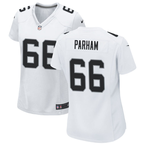Womens Las Vegas Raiders #66 Dylan Parham Nike White Limited Jersey