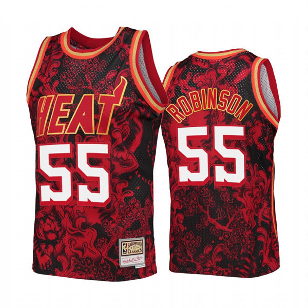 Mens Youth Miami Heat #55 Duncan Robinson Mitchell & Ness Hardwood Classics 1996-97 Lunar New Year Jersey Red