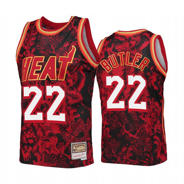 Mens Youth Miami Heat #22 Jimmy Butler Mitchell & Ness Hardwood Classics 1996-97 Lunar New Year Jersey Red
