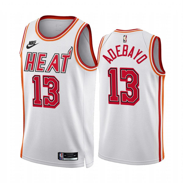 Mens Miami Heat #13 Bam Adebayo Nike White Classic Edition Jersey
