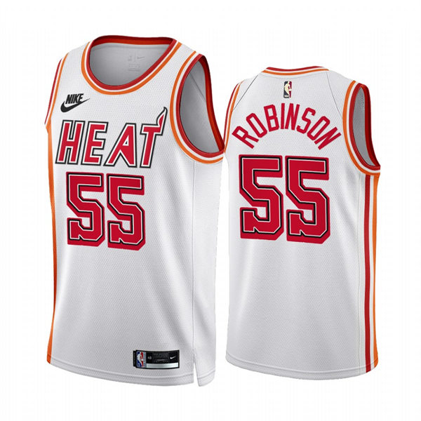 Mens Miami Heat #55 Duncan Robinson Nike White Classic Edition Jersey