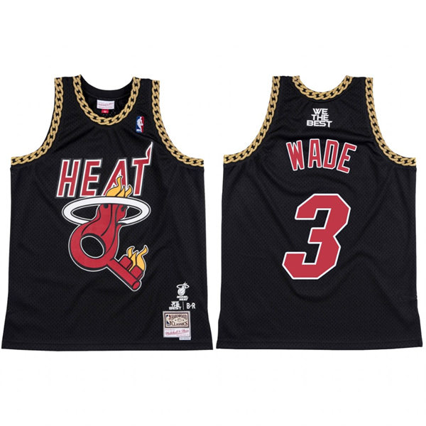 Mens Miami Heat X DJ Khaled #3 Dwyane Wade Black Limited Edition Jersey