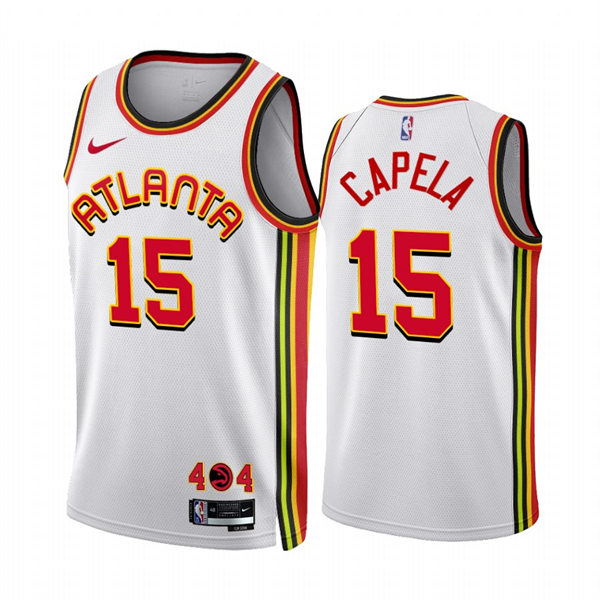 Mens Atlanta Hawks #15 Clint Capela 2022-23 White Nike Association Edition Jersey