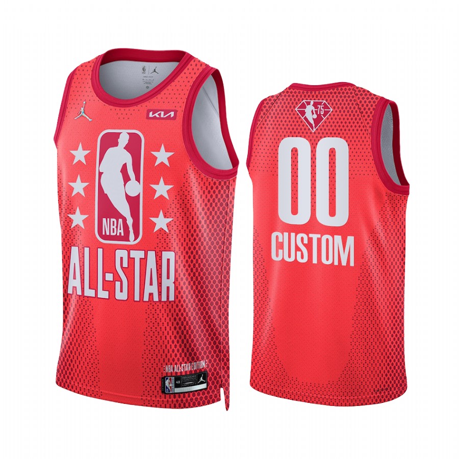 Mens Youth Custom Nike Maroon 2022 NBA 75th Patch Cleveland All-Star Jersey