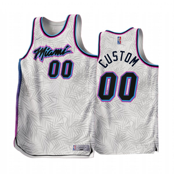 Mens Youth Miami Heat Custom Nike White 2022-23 Earned Edition Jersey