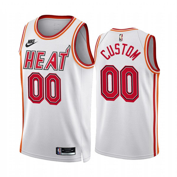Mens Youth Miami Heat Custom Nike White Classic Edition Jersey