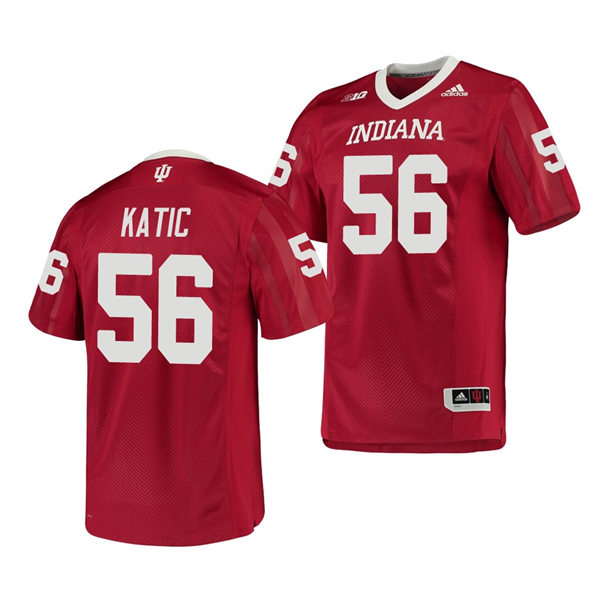Mens Youth Indiana Hoosiers #56 Mike Katic Crimson College Football Game Jersey