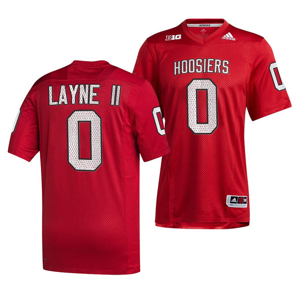 Mens Youth Indiana Hoosiers #10 Raheem Layne II Crimson Hoosiers Retro Reverse College Football Jersey