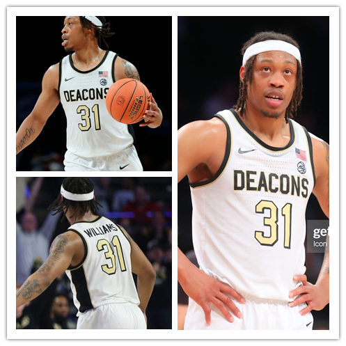 Mens Youth Wake Forest Demon Deacons #31 Alondes Williams Nike White College Basketball Game Jersey