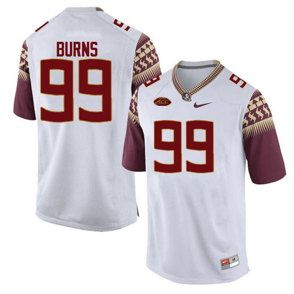 Mens Florida State Seminoles #99 Brian Burns Nike White College Football Game Jersey