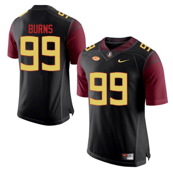 Mens Florida State Seminoles #99 Brian Burns Nike Black College Football Game Jersey