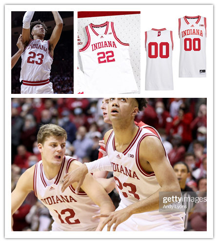 Mens Youth Indiana Hoosiers Custom Adidas 2022 White College Basketball Game Jersey