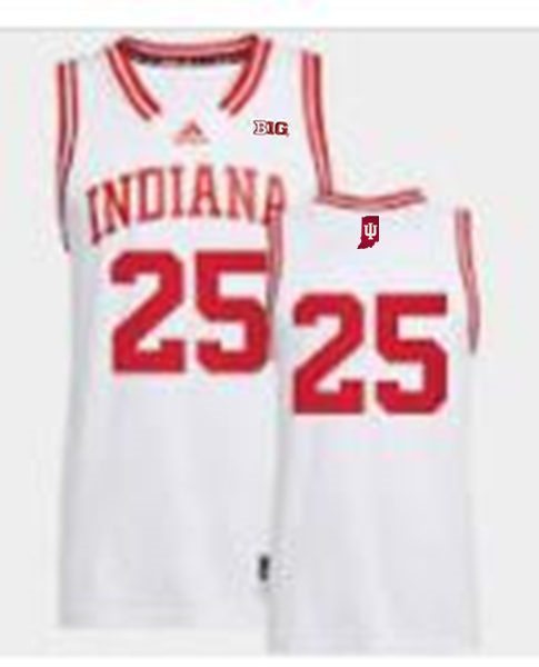 Mens Youth Indiana Hoosiers #25 Race Thompson Adidas 2022 White College Basketball Game Jersey