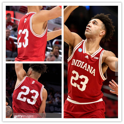 Mens Youth Indiana Hoosiers #23 Trayce Jackson-Davis Adidas 2022 Crimson College Basketball Game Jersey
