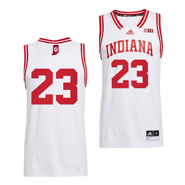 Mens Youth Indiana Hoosiers #23 Trayce Jackson-Davis Adidas 2022 White College Basketball Game Jersey