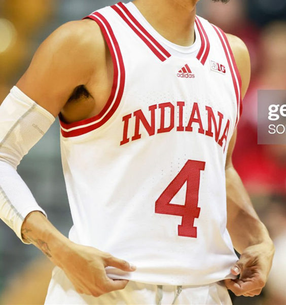 Men's Indiana Hoosiers #4 Victor Oladipo Adidas 2022 White Without Name College Basketball Game Jersey