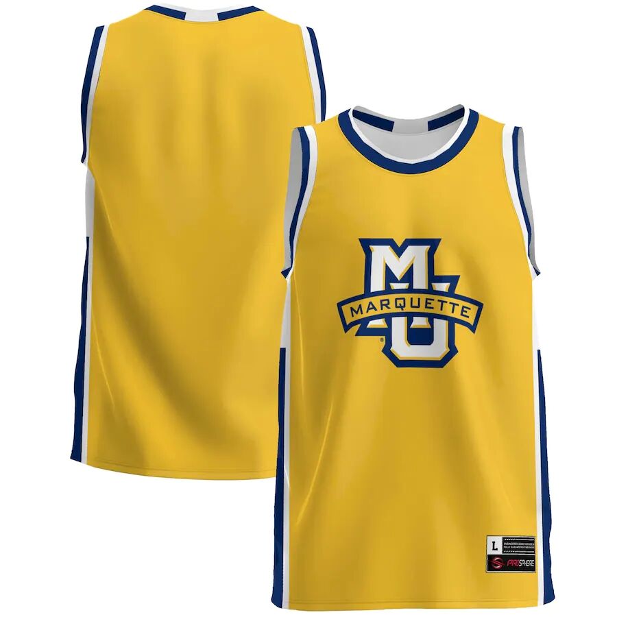 Mens Youth Marquette Golden Eagles Custom Gold College Basketball Limited Jersey