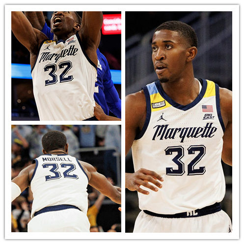 Mens Youth Marquette Golden Eagles #32 Darryl Morsell 2022 College Basketball Game Jersey White
