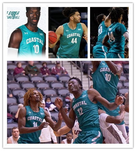 Mens Youth Coastal Carolina Chanticleers Custom 2021 Teal College Basketball Game Jersey