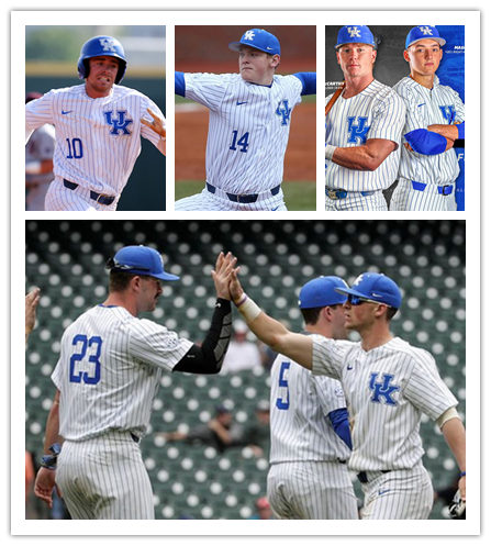 Kentucky Wildcats Custom Nike White Pinstripe College Baseball Game Jersey