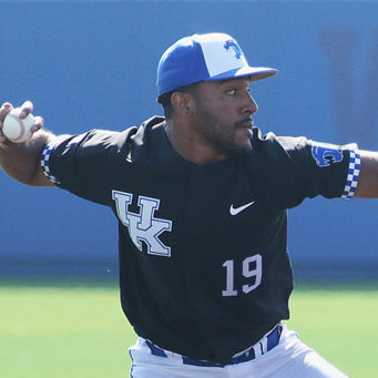 Men's Youth Kentucky Wildcats #19 Alex Rodriguez Nike Black Button College Baseball Game Jersey