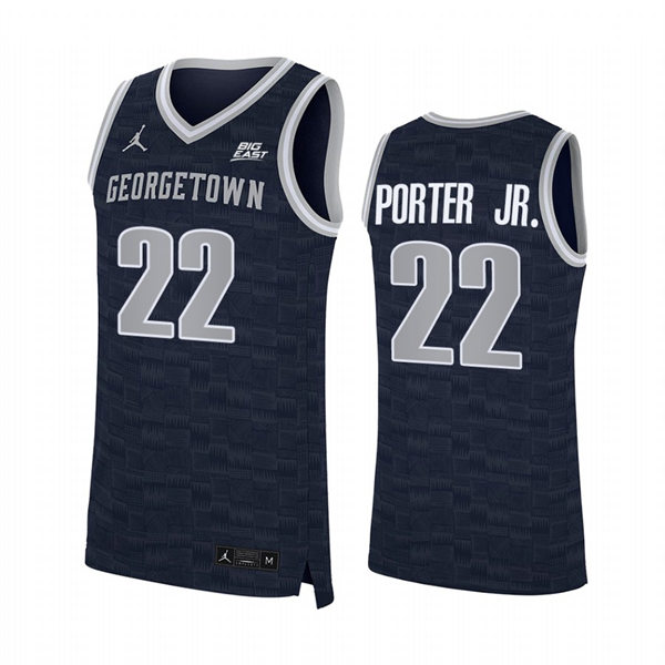 Mens Youth Georgetown Hoyas #22 Otto Porter Jr. 2022 Navy College Basketball Game Jersey