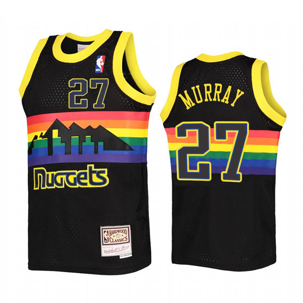 Mens Denver Nuggets #27 Jamal Murray Mitchell & Ness Black 1991-92 Reload Hardwood Classics Jersey