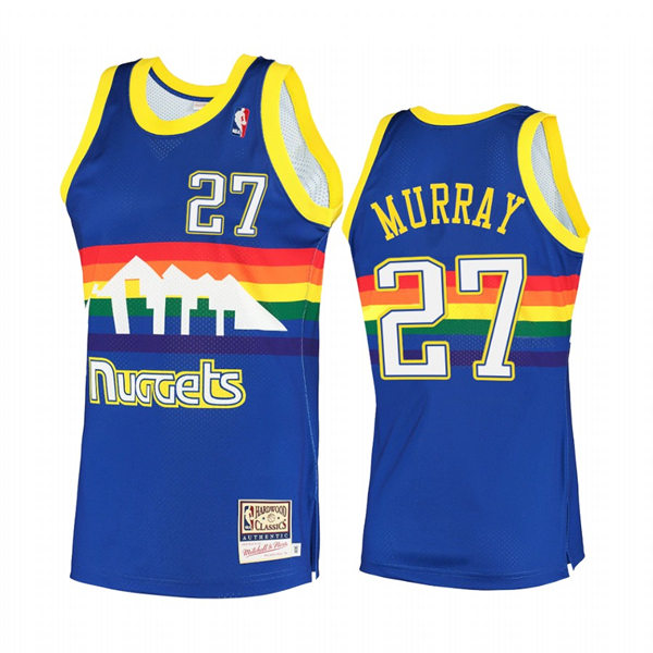 Mens Denver Nuggets #27 Jamal Murray Royal Reload 1987-88 Hardwood Classics Jersey