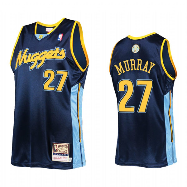 Mens Denver Nuggets #27 Jamal Murray Mitchell & Ness Navy 2006 Hardwood Classics Jersey