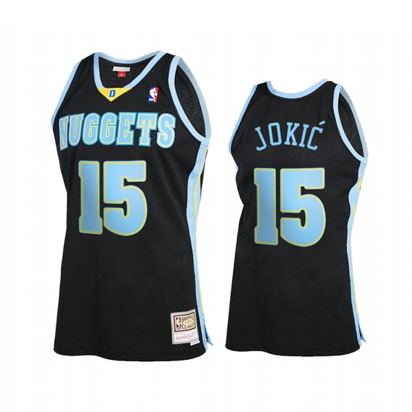 Mens Denver Nuggets #15 Nikola Jokic Black Reload 2006-2007 Hardwood Classics Swingman Jersey