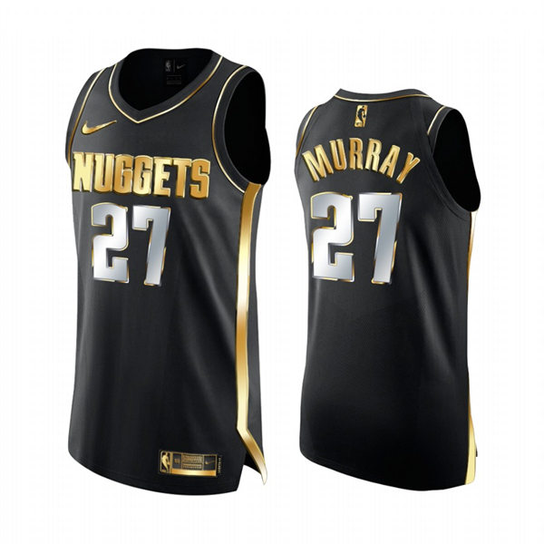 Mens Denver Nuggets #27 Jamal Murray Nike 2021 Black Golden Edition Limited Jersey
