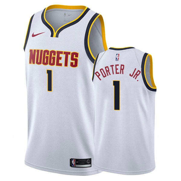 Mens Denver Nuggets #1 Michael Porter Jr. Nike White Association Edition Jersey