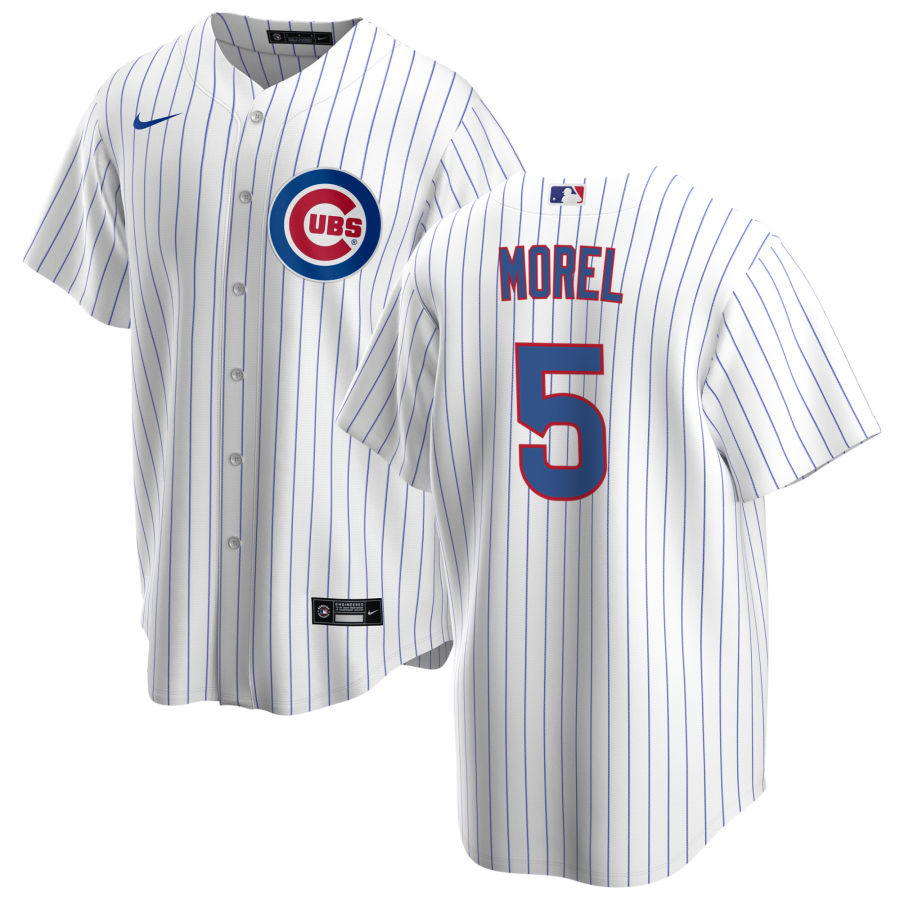 Youth Chicago Cubs #5 Christopher Morel Nike Home White Cool Base Jersey