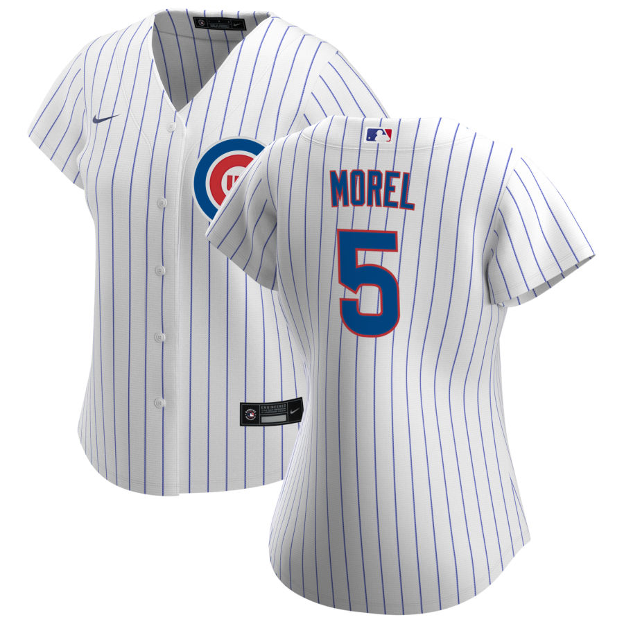 Womens Chicago Cubs #5 Christopher Morel Nike Home White Cool Base Jersey