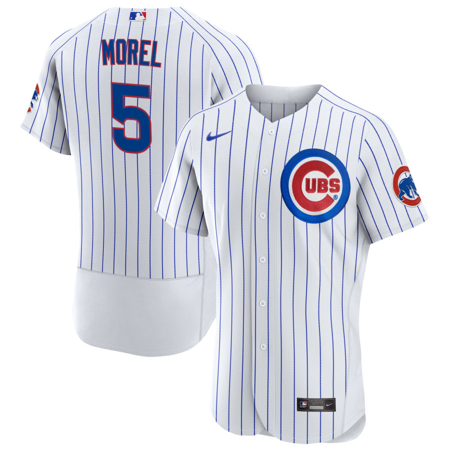 Mens Chicago Cubs #5 Christopher Morel Nike White Home FlexBase Player Jersey