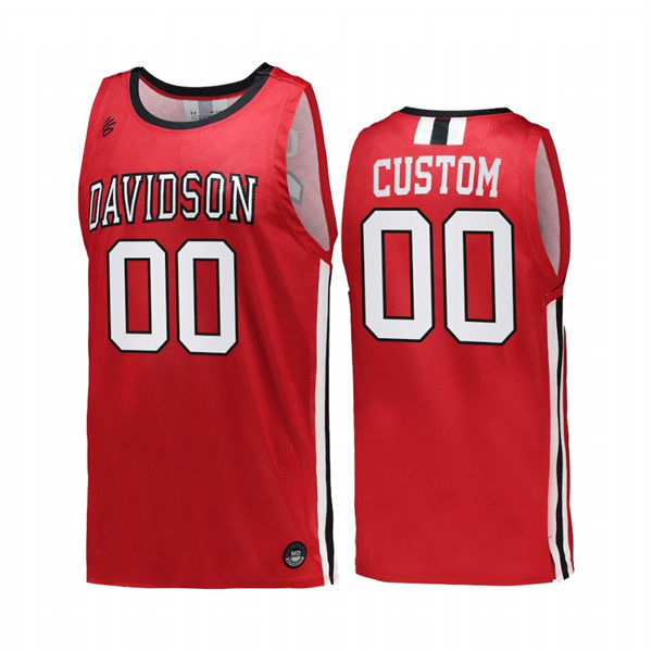 Mens Youth Davidson Wildcats Custom Red 2022-23 College Basketball Game Jersey