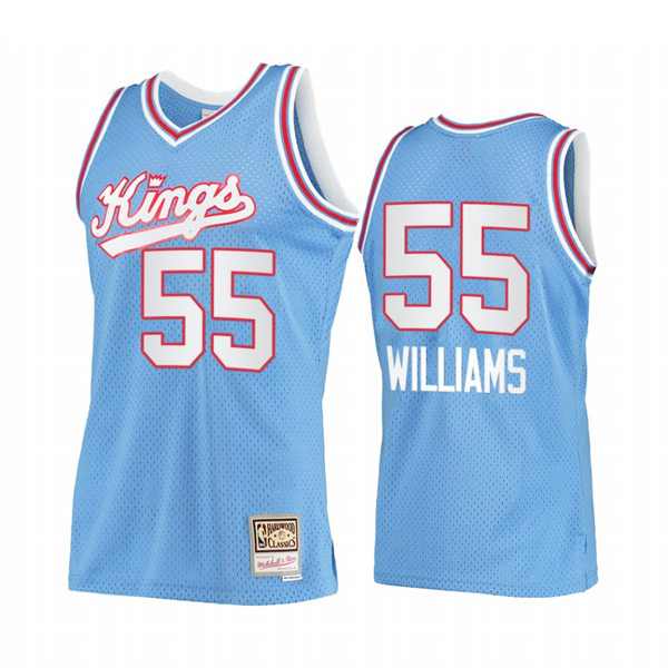 Mens Sacramento Kings Retired Player #55 Jason Williams Mitchell & Ness Light Blue 2005-06 Hardwood Classics Swingman Jersey