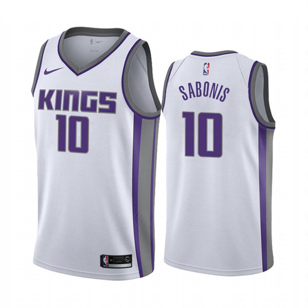 Mens Sacramento Kings #10 Domantas Sabonis Nike White Association Edition Jersey