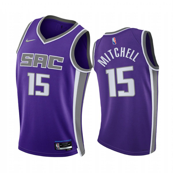 Mens Sacramento Kings #15 Davion Mitchell Nike Purple Icon Edition Swingman Jersey