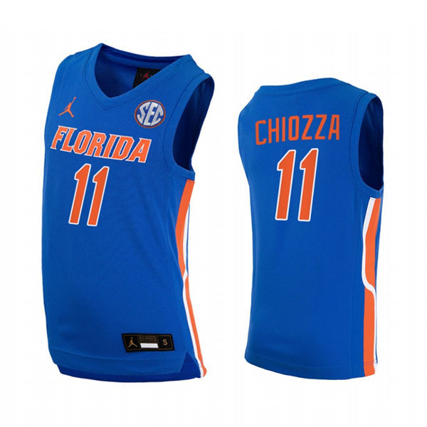 Mens Youth Florida Gators #11 Chris Chiozza Royal College Basketball Alumni Jersey