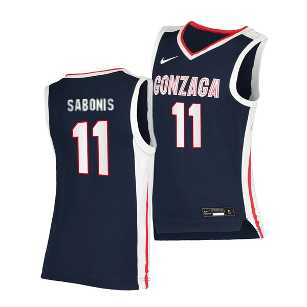 Mens Youth Gonzaga Bulldogs #11 Domantas Sabonis Navy College Basketball Jersey