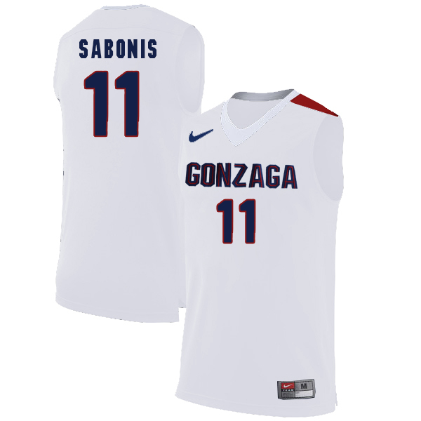 Mens Youth Gonzaga Bulldogs #11 Domantas Sabonis 2016 White College Basketball Jersey